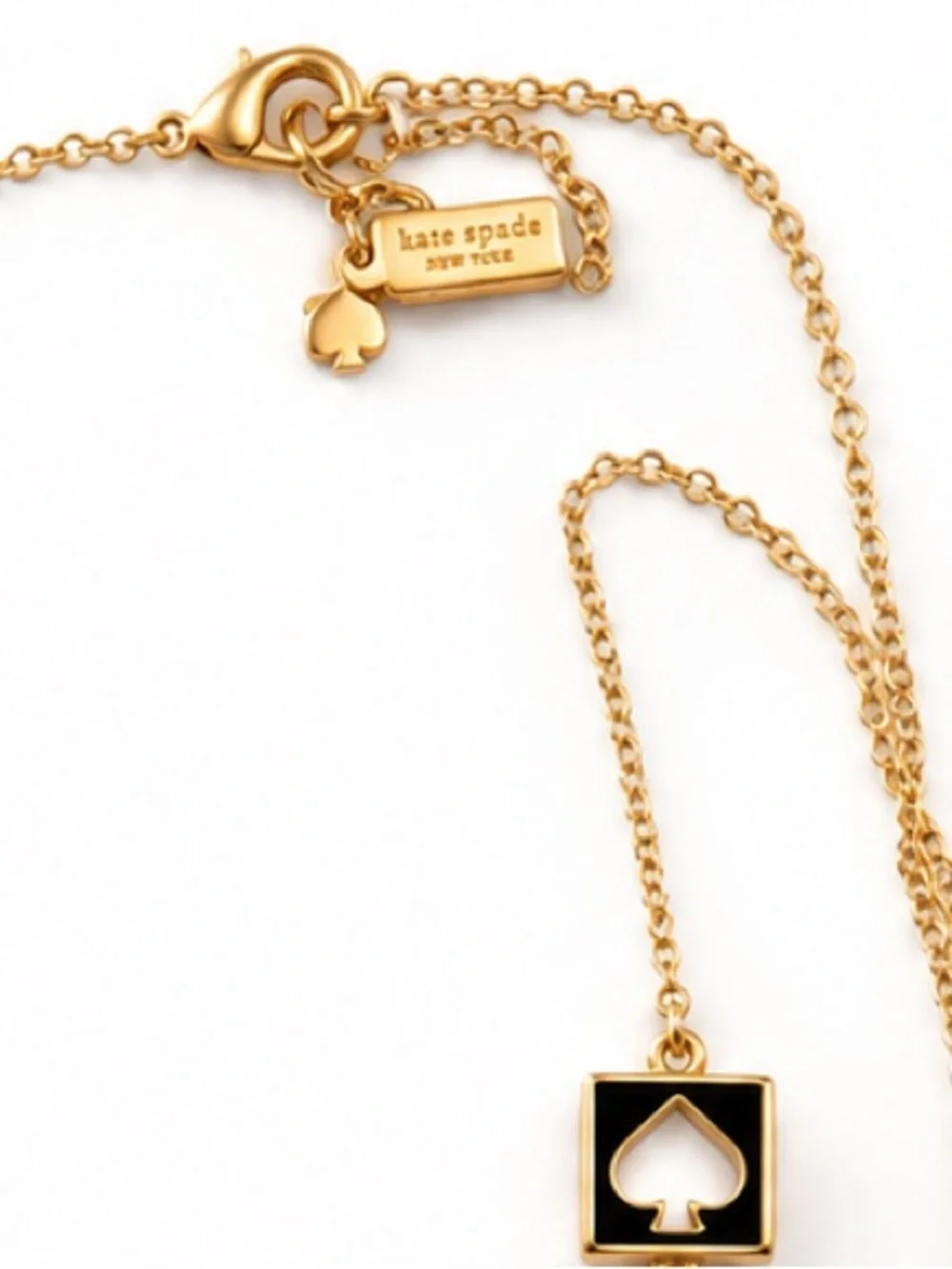Kate Spade New York Gold Spade Station Necklace 32” Long Chain